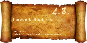 Lenhart Beatrix névjegykártya